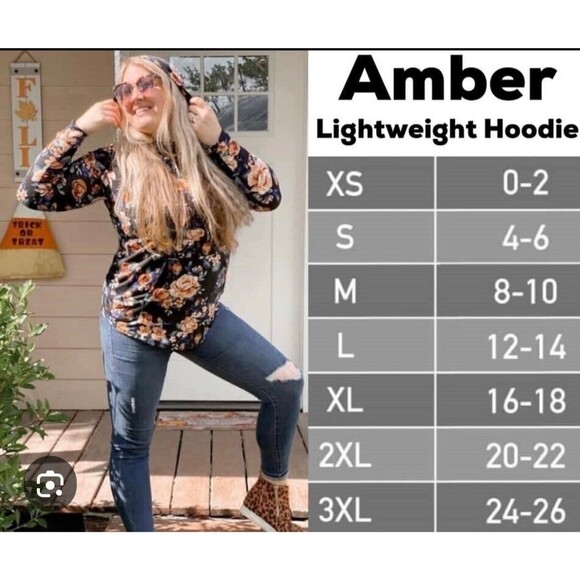 NWOT! LuLaRoe Amber Paw Print Hoodie size small - Picture 6 of 6